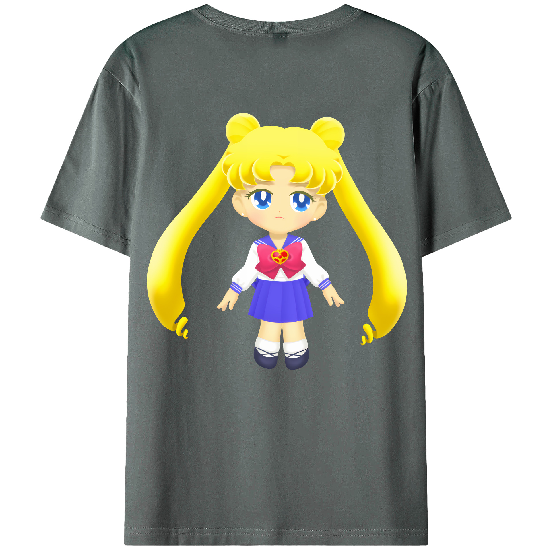 （画像用） 美少女戦士セーラームーン 愛野 美奈子 あいの みなこ Sailor Moon Aino Minako 綿100％ メンズ半袖Tシャツ（バックプリント） 通気性